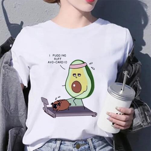 2019 New T shirt Women Interest Avocado food print Harajuku Thin Section Female T-shirt Tops clothing personality Fashion Tshirt