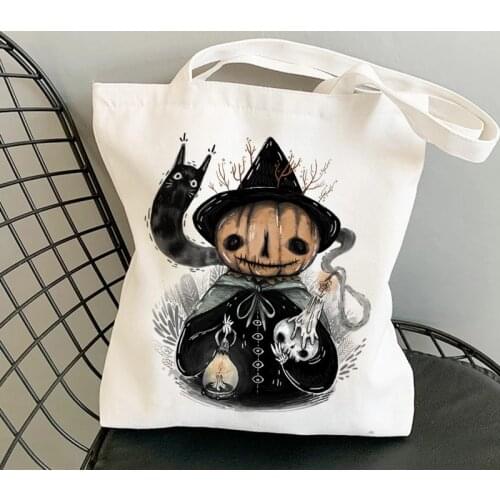 Women Canvas Shopping Bag Female Canvas Bag Funny Mushroom Eco Handbag Students Book Bag Tote Reusable Grocery Shopper Bags