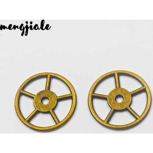 10pcs/lot Steampunk Vintage Gear Pendants For Jewelry Making Antique Bronze Color Gear Pendants Charm Gear Steampunk 26mm Dia
