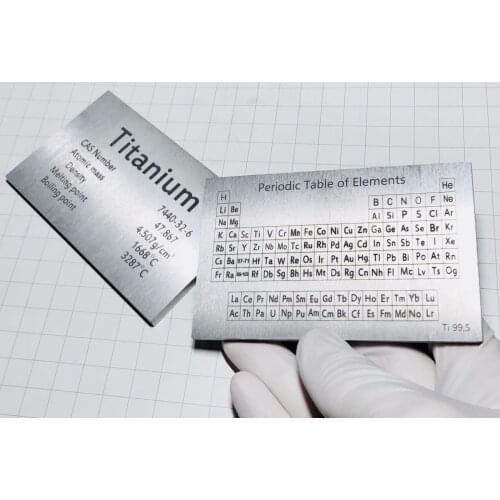 138g Ti995 Pure Titanium Plate Chemical Periodic Table Element Plate Learning Tools Craft Gifts Commemorative Collection