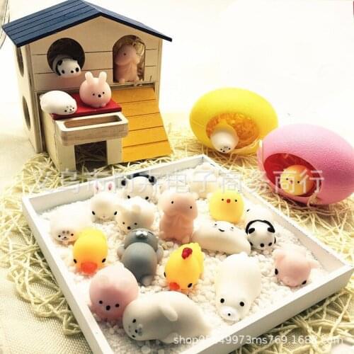 50pcs /Set Mochi Squishy Toys Mini Squishies Animal Squishys Party Easter Gifts for Kids Stress Relief Toy Cute Squeeze Toy