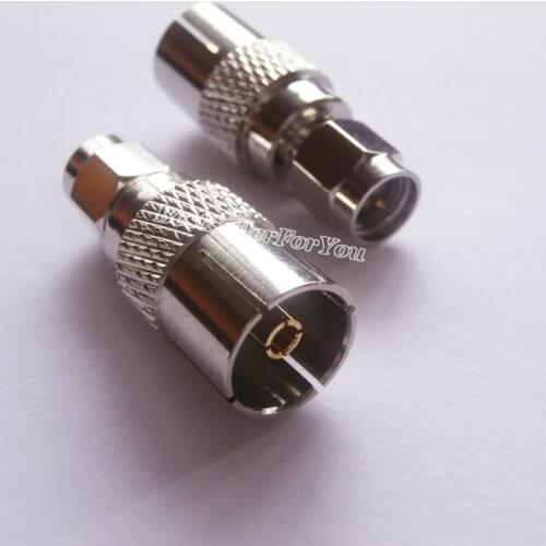 1Pcs Adapter IEC PAL DVB-T TV Female Buchse Jack To SMA Connector Stecker Plug Male F/M