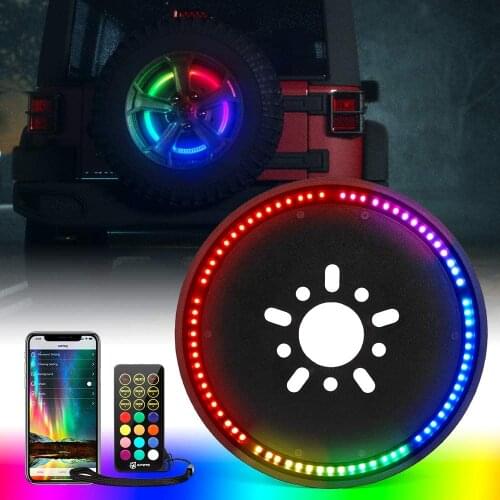 RGB Spare Tire Brake Light Fit For Wrangler JK JKU 2007-2018 and for Wrangler YJ TJ LED car Signal Red Brake Light