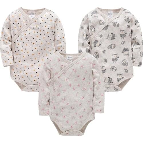 Unisex Toddler Baby Bodysuits For Boy And Girls Long Sleeved Cartoon Print Cotton Bodysuit Newborn Jumpsuits Infant Baby Clothes
