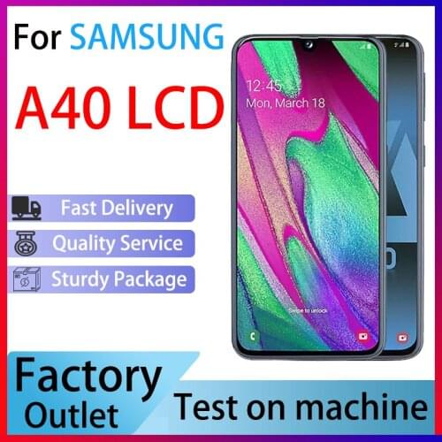 5.9'' AMOLED Display For Samsung Galaxy A40 2019 A405 Full LCD Touch Screen Repair Parts With Frame With Service Pack