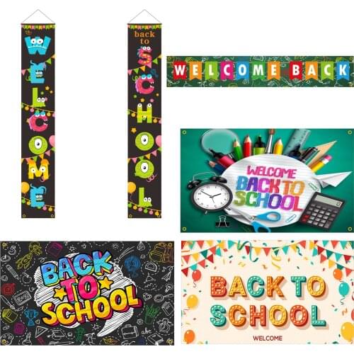 Welcome Back To School Banner First Day of School Backdrop Banner