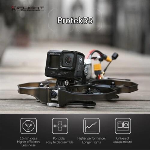 IFlight Protek35 Analog 3.5 Inch 4S FPV Racing Drone w/ Caddx Turbo Eos V2 Camera Micro Force 5.8GHz 300mW VTX 2203.5 Motor