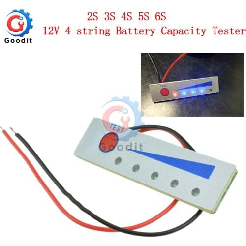 2S 3S 4S 5S 6S 18650 Li-ion Lipo Tester 12V 4 String Lithium Iron Battery Level Indicator LCD Display Meter Module Capacity