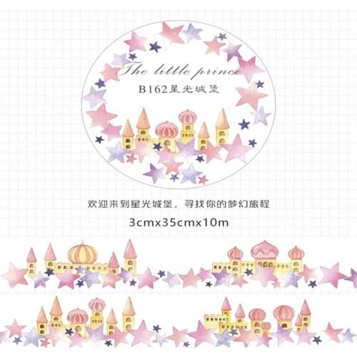 Pink Castle Washi Tapes Bullet Journal Masking Tape Adhesive Tape DIY Scrapbooking Washi Stickers
