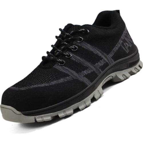 Men Work Safety Boots Plus Size Unisex Outdoor Steel Toe Puncture Proof Protective Man Safety Shoes Breathable Trekking Sneakers