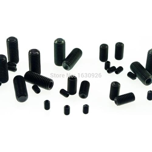 Free shipping 100 pieces M8x20mm Head Hex Socket Set Grub Screws Metric Threaded flat-head