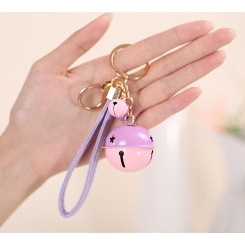 New Bell Keychain New Gift DIY Key Chain PU Leather Cord Car Key Ring Bag Pendant Gift Jewelry 3032