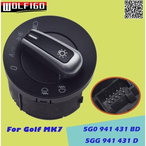 New Euro Automatic headlight Auto light Switch For VW Golf mk7 Golf VII 7 5GG941431D,5G0 941 431 BD, 5GG 941 431 D