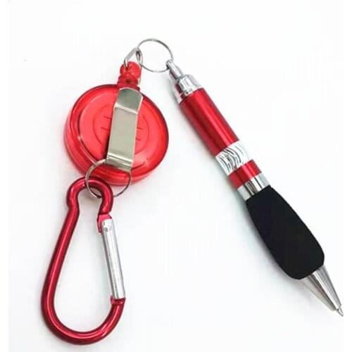 Wholesale and drop cable the cable clip to pull a ball-point pen climbing clip metal ballpoint pen Hot Products
