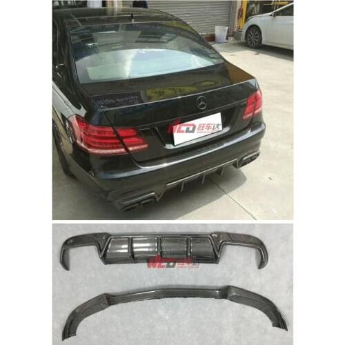 Carbon Fiber Car Bumper Front Lip +Rear Bumper Lip Diffuser Protector Cover Fits For BENZ W212 E63 2014 2015 2016 2017