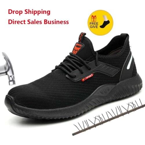 Work Safety Shoes Men Women Steel Toe Cap Indestructible Working Boots Anti-smashing Men Construction Boots Safety Work Sneakers