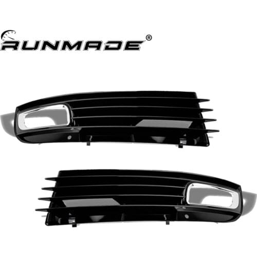 Runmade Front Bumper Grille Cover For Audi A8 Quattro A8 D3 2008 2009 2010 4E0807679B 4E0807680B