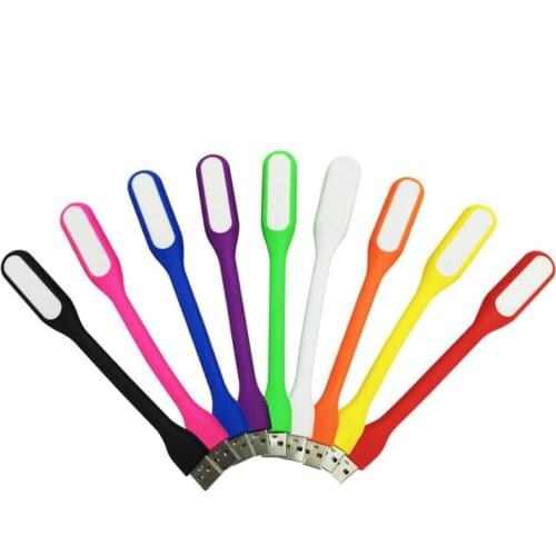 1PCS Foldable Blue Super Bright USB Led Light Mini Portable Flexible Book Light Reading Light for Mobile Power Computer Laptop