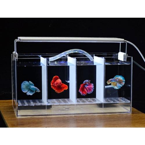 Fighting fish tank isolation heating ultra white guppy breeding 4/5/6 compartment tank aquarium