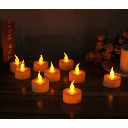 120pcs Battery operate LED candle remote control flickering flameless votives tealight lamp F/Wedding Xmas party bar Decor-Amber