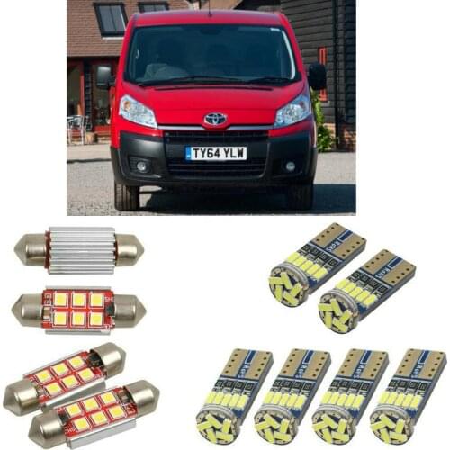 Interior led Car lights For Toyota proace box body estate mdx 2013 car accessories boot light License Plate Light 8pc