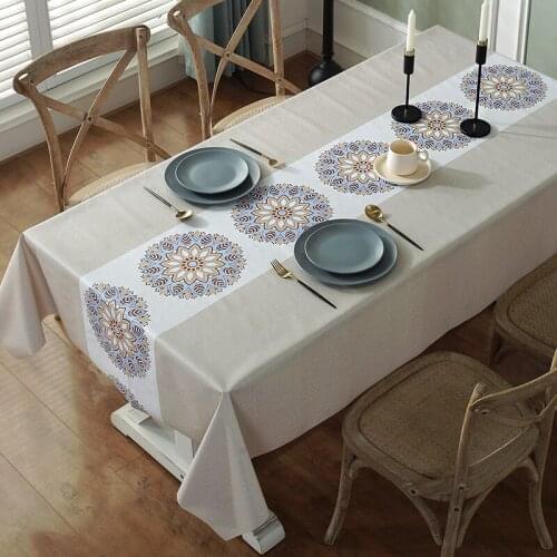 PVC Waterproof Table Cloth Oil-proof Tablecloth Rectangular Table Cloth Kitchen Dining Table Cover Restaurant Hotel Tablecloth