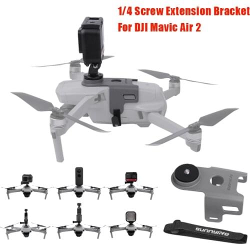 Fill Light Holder Top Bracket for DJI Mavic Air 2 Drone for GoPro Insta 360 Osmo Action Camera Connect Adapter Extension Holders