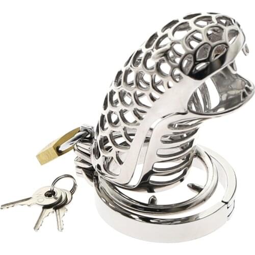 Snake Stainless Steel Cock Ring Chastity Cage Erotic Device Prison Penis Ring Sex Toys for Men Cockring Lock Rings C051A