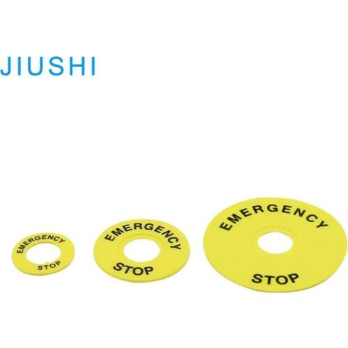 Mounting hole 22mm push button eremgency stop warning ring sign Outer diameter 40mm 60mm 90mm