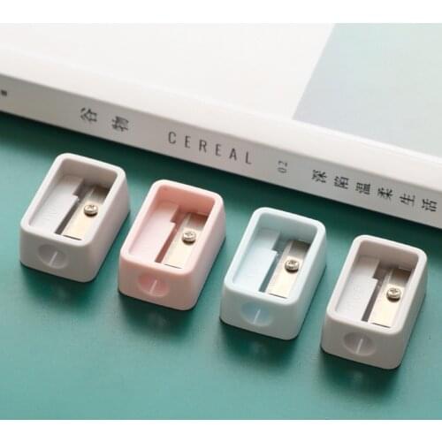 2 Pcs Cute Candy Color Mini Pencil Sharpener Kawaii Student Kids Gifts Office Manual Pencil Cutter Stationery Items