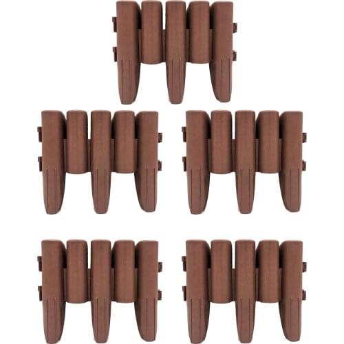 5pcs Imitation Wood Fence Detachable Plastic Fence Garden Border Edging Fence Outdoor Garden Plant Decoration Tools