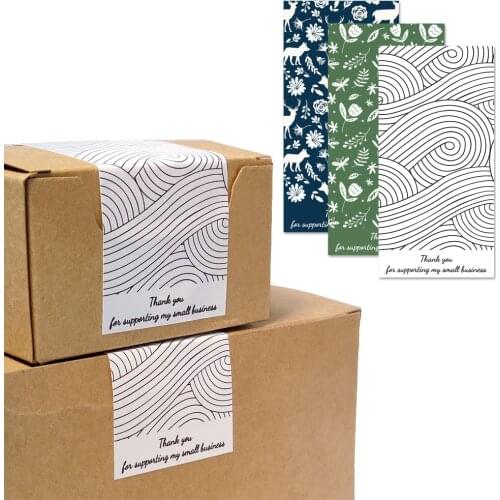 50 Pcs/pack thank you for supporting my small business stickers seal labels 5*10cm flower scrapbooking stationery sticker