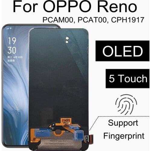 6.4" OLED For OPPO Reno LCD Display Touch Screen Digitizer Assembly Replacement For OPPO PCAM00 PCAT00 CPH1917 LCD