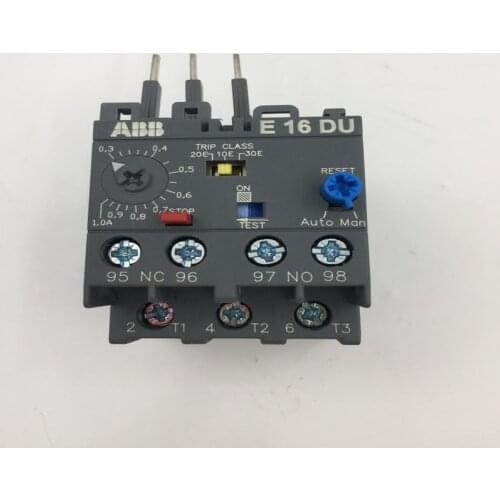ABB E16DU electronic overload relays E16DU-0.32 E16DU-1.0 E16DU-2.7 E16DU-6.3 E16DU-18.9