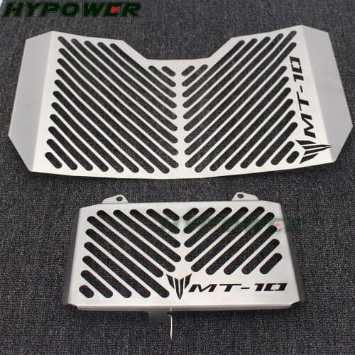 Free Shipping For YAMAHA MT-10 MT10 2016-2017 Motorcycle Accessories Radiator Grille Guard Cover & Oil Cooler Guard Cover