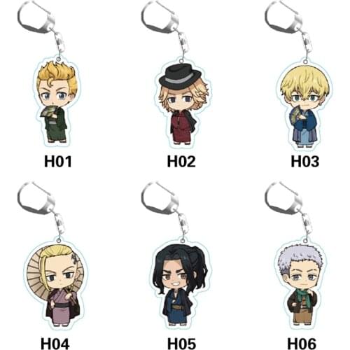 Anime Tokyo Revengers Cosplay Keychain Manjiro Ken Takemichi Hinata Atsushi Chibi Kawaii Bag Pendant Fans Collection Props