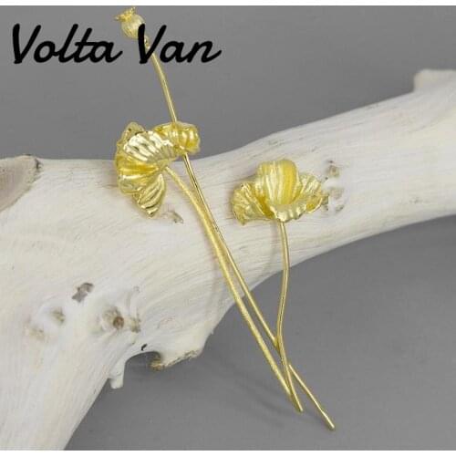 Volta Van Women Brooches 925 Sterling Silver 2021 New Fine Jewelry Elegant Design Flower Beautiful Concise Vintage Ladies Brooch