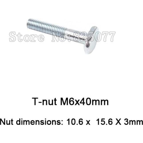 Woodworking Parts 10PCS T-nut M6x40, Woodworking Jigs JF1164