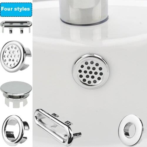 Wash Basin Overflow Ring Neatly Decorated Cover Wash Basin Overflow Overflow Plug Plug Spare Sink Basin Plastic Overflow Ring