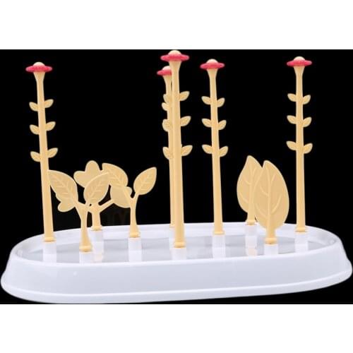 Baby Bottle Drying Rack Flower Tree Multifunctional Removable Portable Feeding Bottles With Lids Detachable Kids Pacifier Shelf