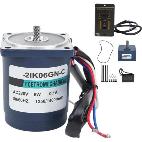 AC Motor 220V Electric Gear Motor 1250/1400 r/min Motor Reducer Electromotor 220V Speed Controller