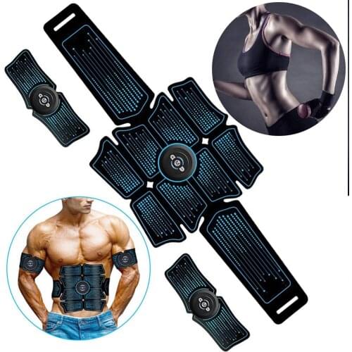 EMS Abdominal Muscle Trainer Fitness Equipment Exercise Stimulator Device Machine Body Slimming Burning USB Charging Gym Tools