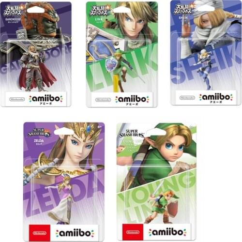 Nintendo Amiibo Figure Super Smash Bros. Series Zelda Young Link Ganondorf Sheik
