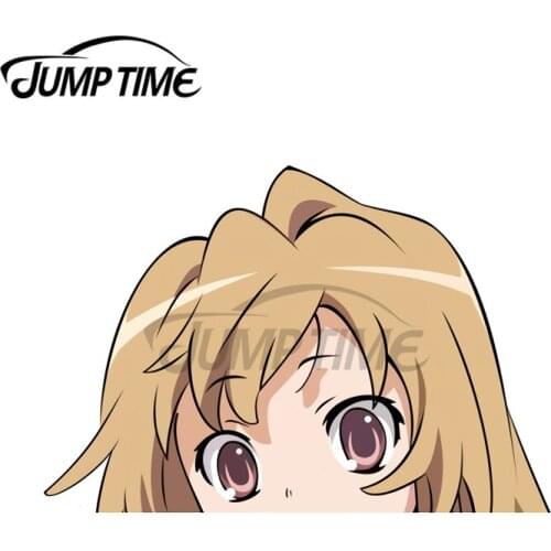 JumpTime 13 x 10.2cm Taiga Aisaka Peeker Cartoon Waterproof Surfboard VAN Car Stickers Anime Surfboard Windows Decal Decoration