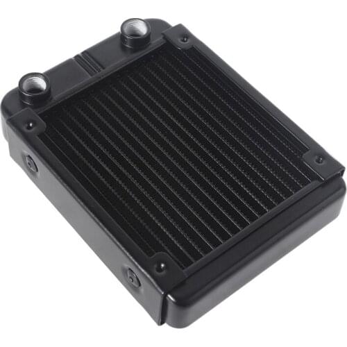 594A 120mm 18 Tube Computer Water Cooling Radiator G1/4 Female Thread Heat Dissipation for Computer PC CPU Water Cool System