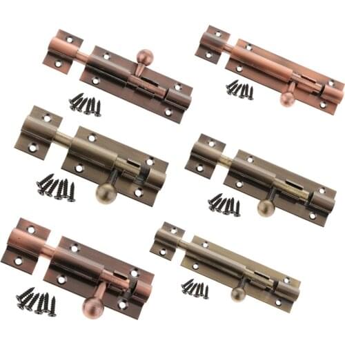 Vintage Style Metal Door Slide Latch Lock Bolt Latch Barrel for Home Door Gate Security