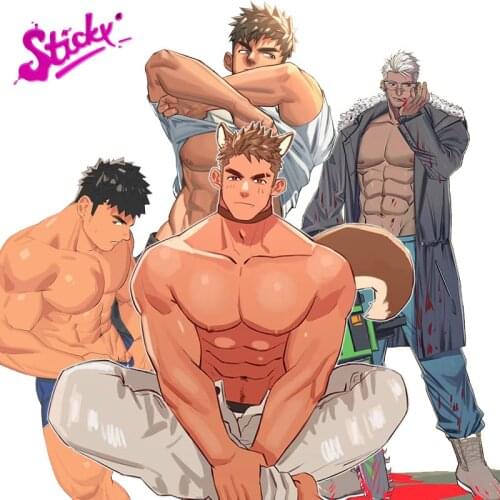 Cute Japanese Sunshine Boy Gay Diy Anime Car Sticker Decal Decor Waterproof Motorcycle Off-road Laptop Trunk Guitar PVC Vinyl