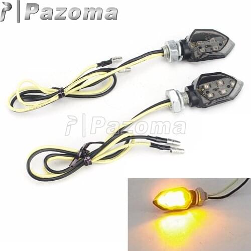 12V E8 Approved 8mm Mini Turn Signal Light 5 LED Blinker Signal Lamp for Honda Suzuki Yamaha Kawasaki BMW Amber Indicator Lamp