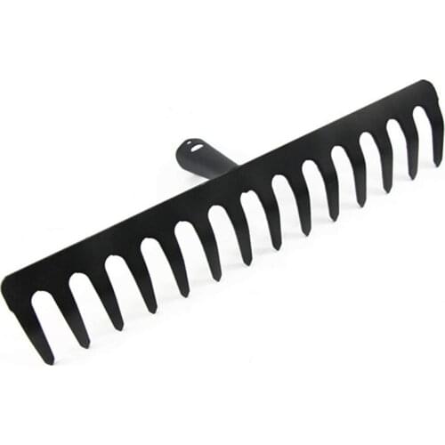 066E 11x35x8cm Mini Hand Cultivator Multifunctional Heavy Duty Carbon Steel Garden 14 Teeth Rakes Tillers
