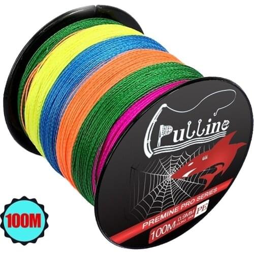 100M Multicolor 4-strand PE Braided Super Strong Fishing Line 0.10mm-0.55mm 6LB-100LB Japan Incredibly Strong Multifilament Line